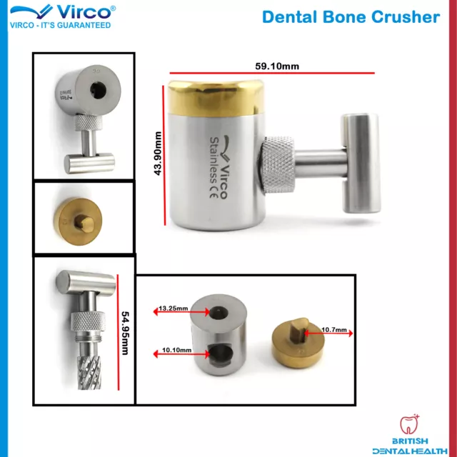 Implant Bone Crusher pour Implantologie / Dentaire OS Écraser L, Pince 2