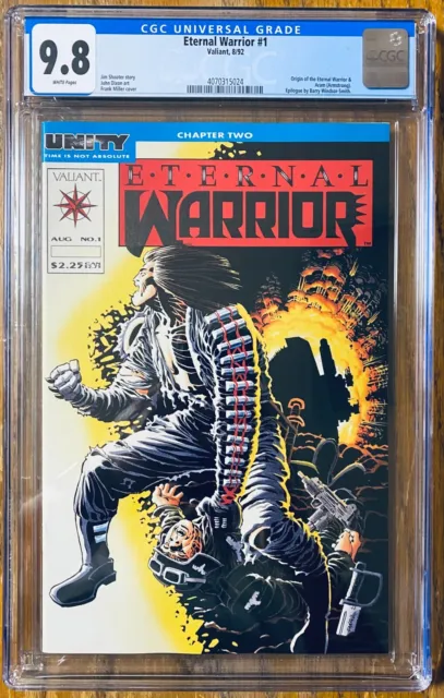 Eternal Warrior #1 CGC 9.8 WP 1992 Valiant Unity Chapter 2