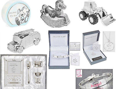 Christening Gifts, Baby Gifts, Silver Plated Money Boxes Christening Bangles