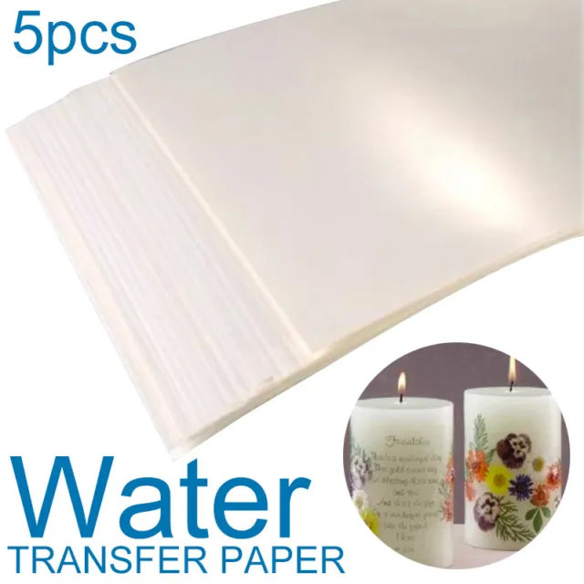 5x Calcomanía de tela tobogán de agua Papel Impresora de inyección de tinta A4 transferencia de tobogán de agua-