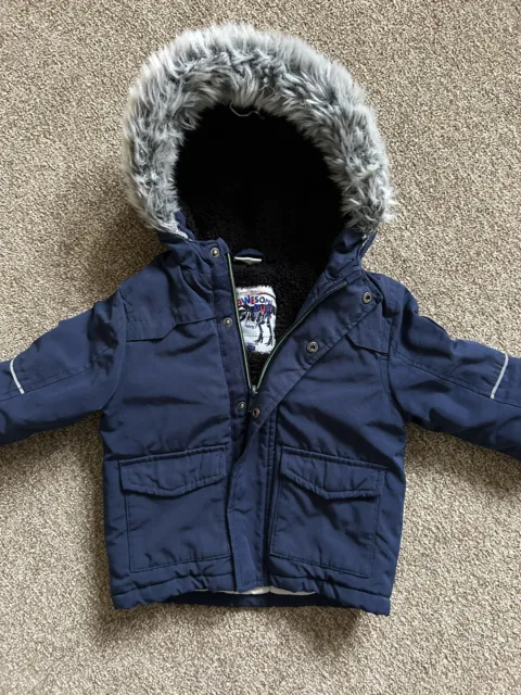 Boys winter jacket 1-2 years Barely Used 12 18 24 Month F&F Good Clean Condition