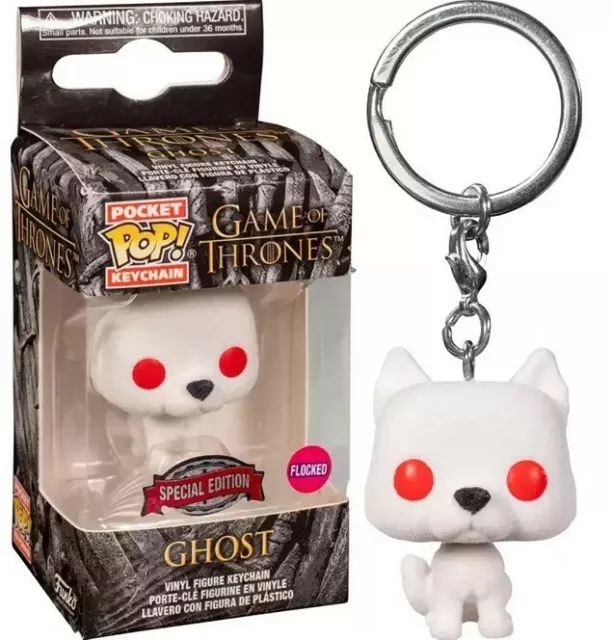 Funko Pocket POP! Keychain Schlüsselanhänger Game of Thrones - weißer Wolf Ghost