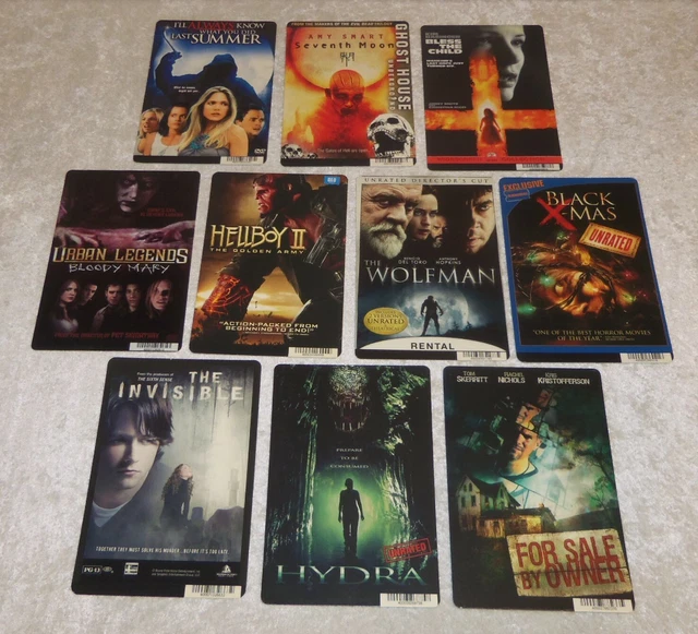 10 Horror Movie Backer Cards Mini Posters Wolfman Urban Legends NO DVD / MOVIE