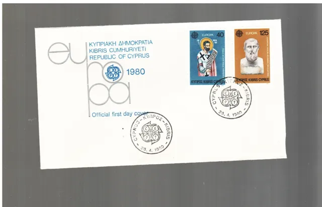 Europa Cept - Cipro 1980 fdc