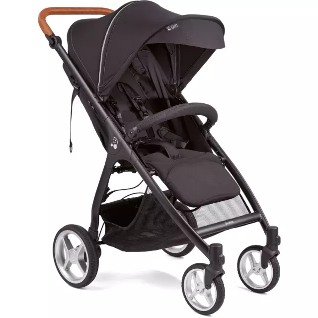 Kinderwagen Gesslein Buggy Smiloo Happy+ Kunstleder Schwarz/Cognac AKZEPTABEL