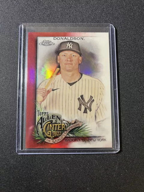 2022 Topps A&G Allen Ginter Chrome 10 Josh Donaldson Red Refractor /5 Yankees