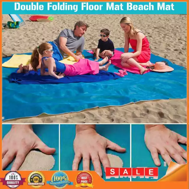 Folding Beach Mats Double-layer Seaside Sand Mat Extra Large for Outdoor Camping