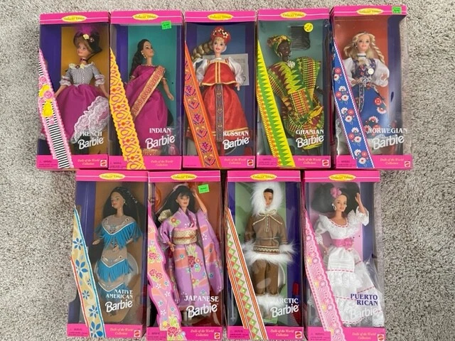 Dolls of the World Collector's Edition Mattel Barbie Dolls Various Regions