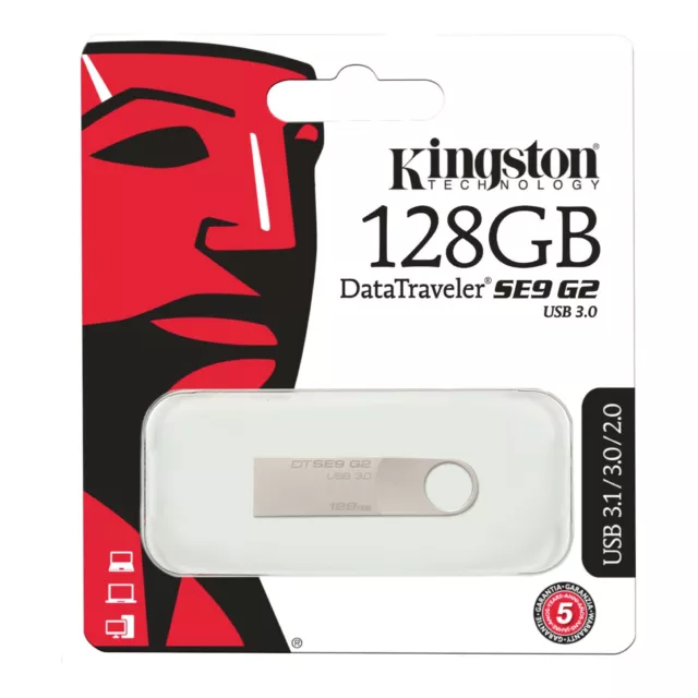 KINGSTON Clé USB 64 / 32 / 128 Go USB 3.0 100% ORIGINAL 64 / 128 GB FLASH DRIVE
