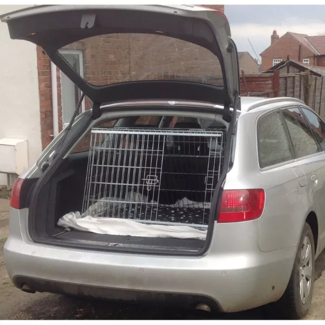 PET WORLD AUDI | A6 Avant Sloping Dog Pet Crate for Car Boot Easy Install