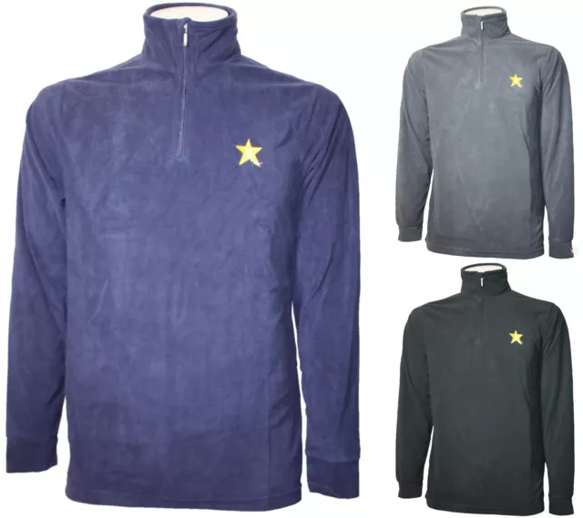 Pile Uomo Mezza Zip Hollywood Milano 3 Colori Felpa Maglione Maglia Casual Calda
