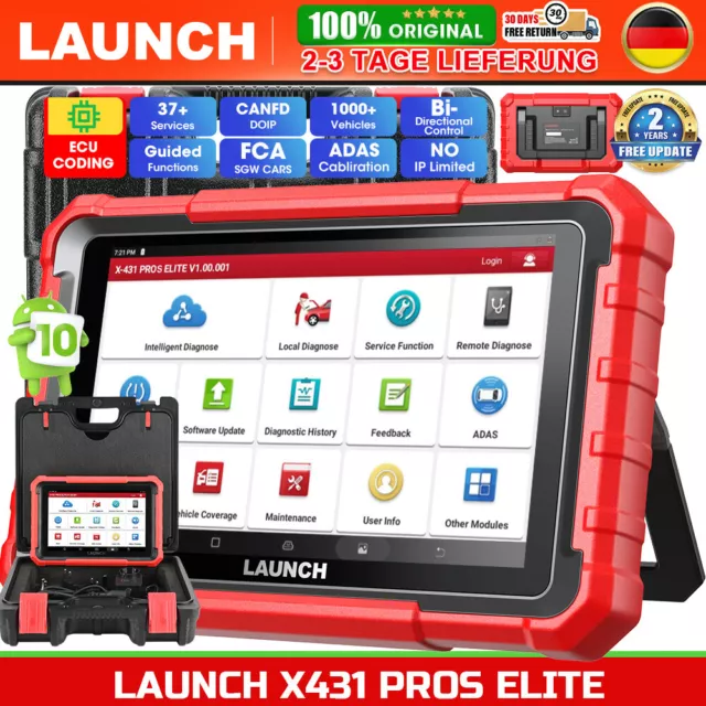 LAUNCH X431 PROS ELITE PRO 5 Profi KFZ OBD2 Diagnosegerät ECU Key CODING TPMS