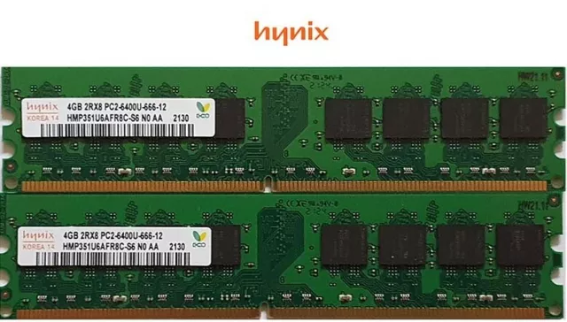 8GB SAMSUNG Hynix (2 X 4GB) DDR2 RAM PC2-6400 800 MHz  Arbeitsspeicher nur AMD 2