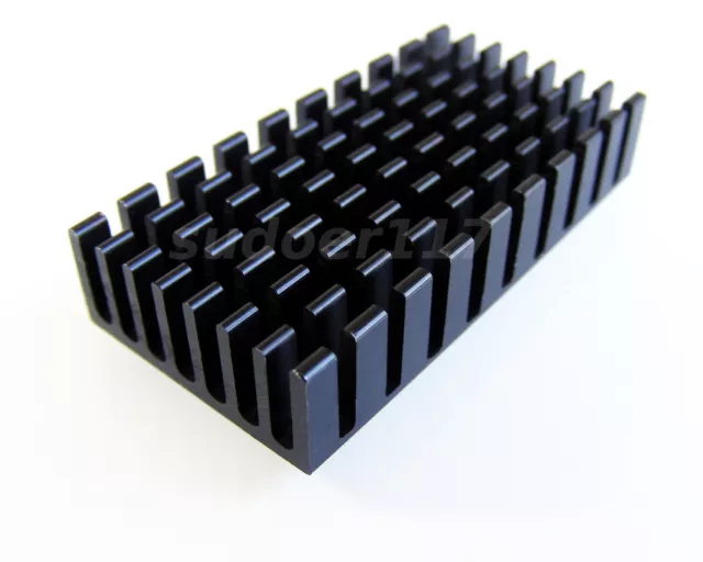 Dissipateur Thermique Aluminium Anodisé Noir 50 x 25 x 10 mm GPU CPU RAM Chipset