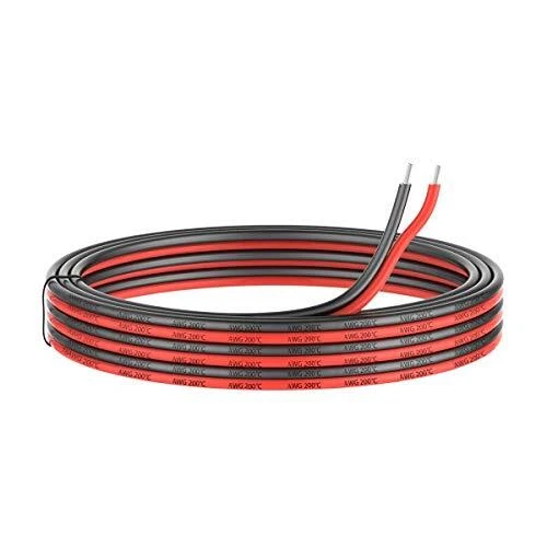 22 Gauge Silicone Electric Wire, 33ft 22AWG Flexible 2 Conductor Parallel