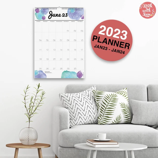 2023 WALL PLANNER. Large A3 Yearly Colour Wall Calendar. 1 month per