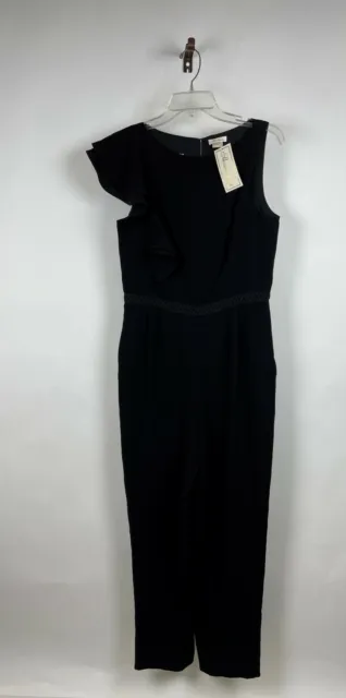 NEW SHOSHANNA - Hialeah Ruffle sleeveless black Jumpsuit 6, MADE IN USA