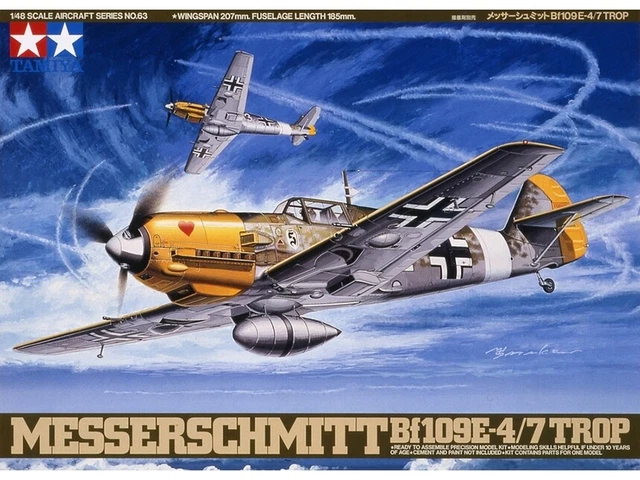 Tamiya 61063 Bf109E-4/7 Aircraft Scale 1/48 Hobby Plastic Kit NEW