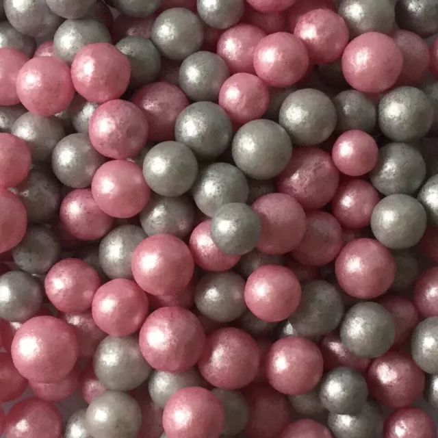 7mm Edible Pearls Non Pareils Dragees Sugar Balls Pink Jade White Cake  Decor 25g