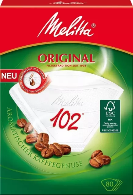 Paquete de 9 bolsas de filtro Melitta SDA 102/80 ws Aroma VE80 pequeños electrodomésticos 206919