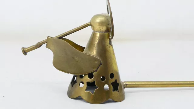 Antique Brass Angel Candle Snuffer Long Handled