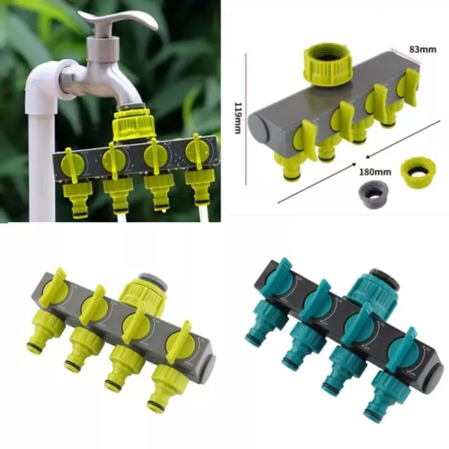 European Standard 4 Way Hose Splitters Quick Connector  Garden