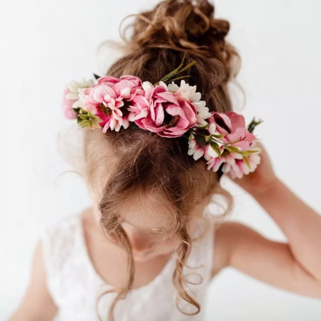Handmade Faux Rose Headband Floral Crown Elegant Wedding Holiday Party Headpiece 3