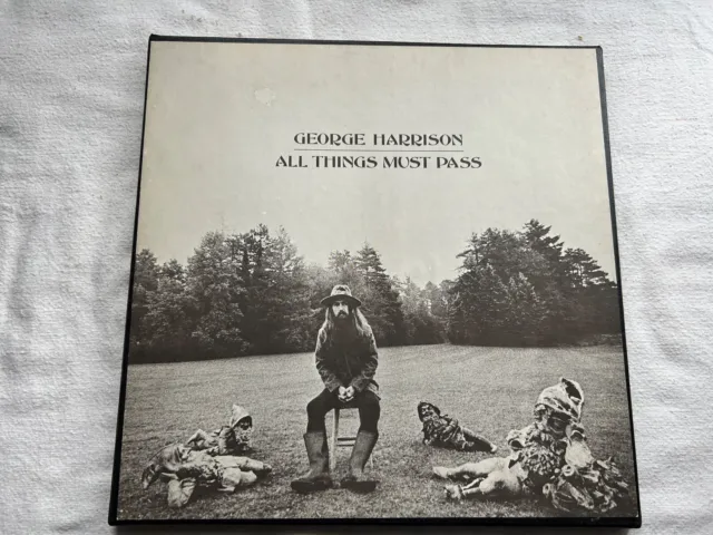 George Harrison All Things Must Pass Apple 3Lp 1970 Pressing Poster Near Mint