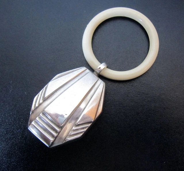 Bague Chevalière Art Déco En Argent Massif 1925 - Taille 55, Poinçon Sanglier, Vintage