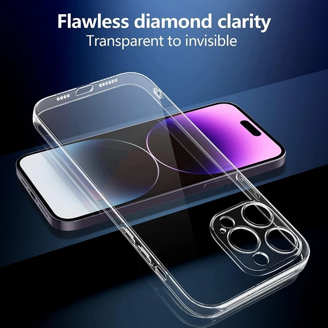 Case For iPhone 15 14 Pro Max Plus 13 11 12 XR 7 Clear Shockproof Cover Silicone