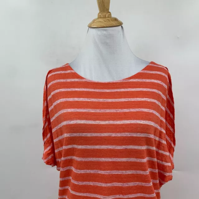 Tommy Bahama Linnea Cresthaven Top Womens S Small Linen Stripe Cold Shoulder 3