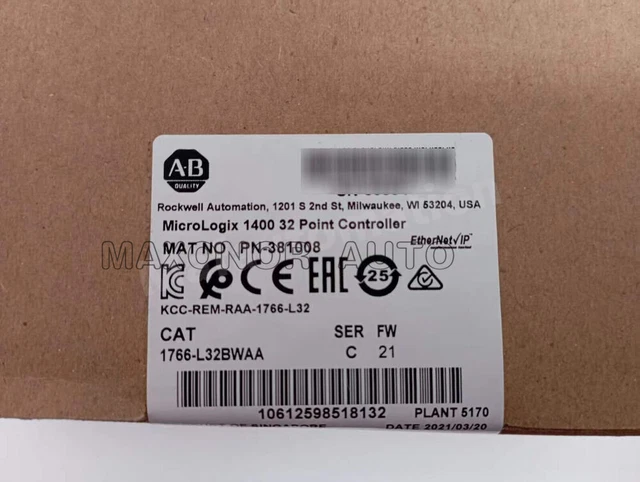 1PCS NEW AB MicroLogix 1400 32 point controller 1766-L32BWAA 1766L32BWAA ZX
