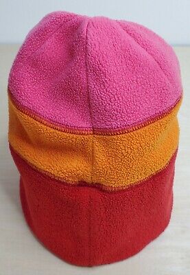 Gap Fleece Winter Hat Unisex S Small Pink Orange Red 10.5” Opening 8