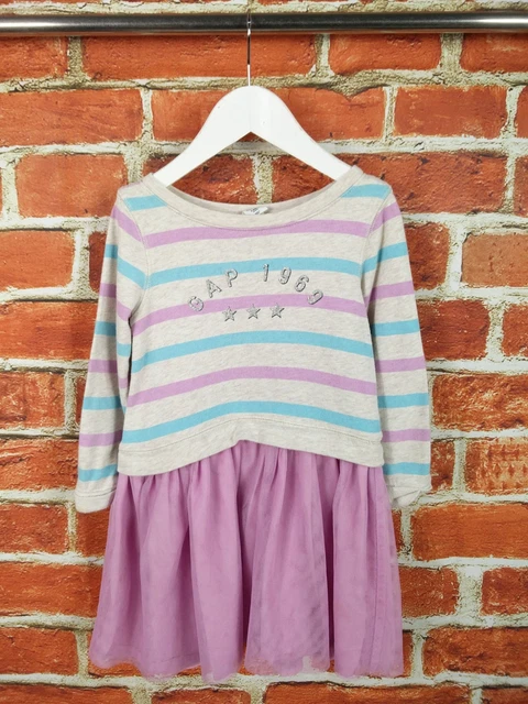 Pacchetto Abito Casual Ragazze Età 2-3 Anni Gap Next Maniche Lunghe Set Gatto Denim 98Cm 4