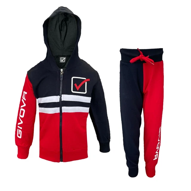 Tuta Bambino in Cotone Full Zip con Cappuccio GIVOVA Art. 249