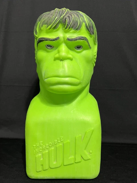 Vintage 15" The Incredible Hulk Blow Mold Coin Bank 1978 Marvel Comics HTF #1955