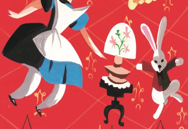 MARY BLAIR CONCEPT art Alice in Wonderland falling Disney Poster Print ...