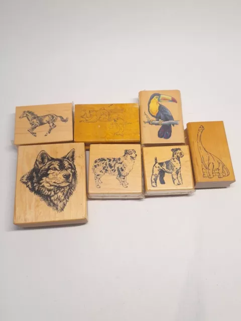 Vintage 90s Rubber Stamps Lot - Various Animals