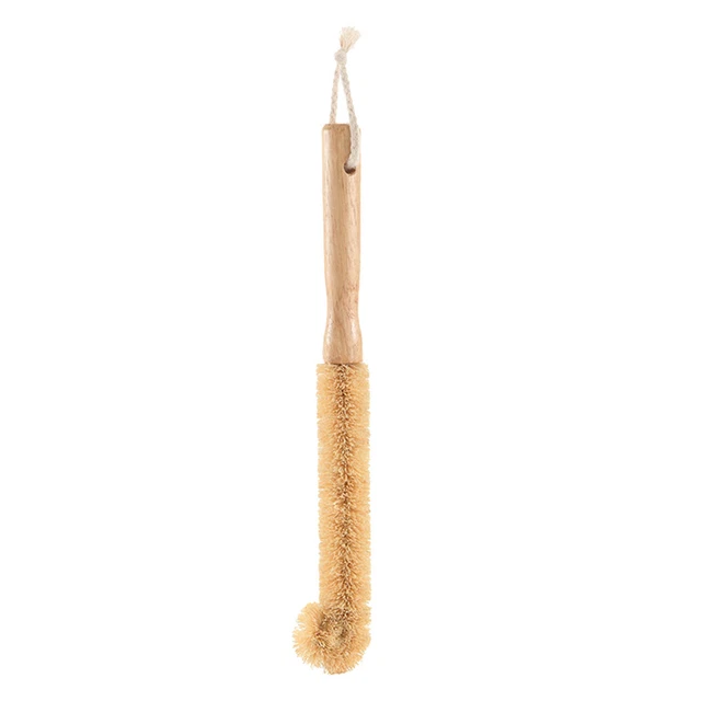 Cepillo de limpieza Coconut Palm Cup Brush cepillo de olla Long Handle Bottle Brush SH