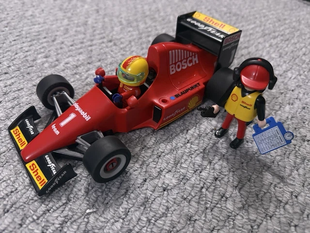 VINTAGE PLAYMOBIL FERRARI F1 Formula Racing Car Figures