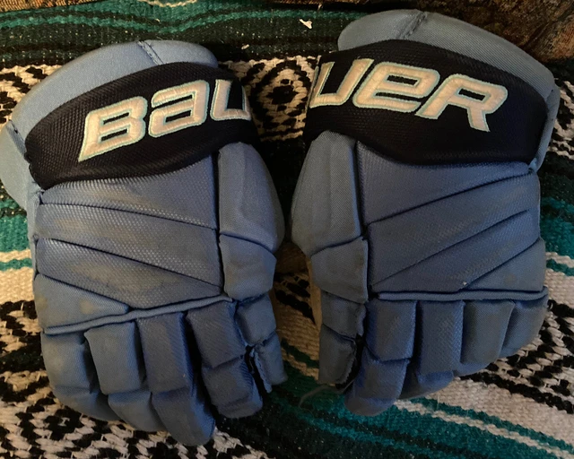 Bauer Vapor Blue Oilers Youth Hockey Gloves Size 11 Inch Kids Bauer Vapor Blue Oilers Youth Hockey Gloves Size 11 Inch Kids
