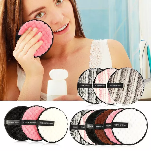 Cleansing Pads Make Up Remover Reusable Face Facial Sponge Cleaner Microfiber