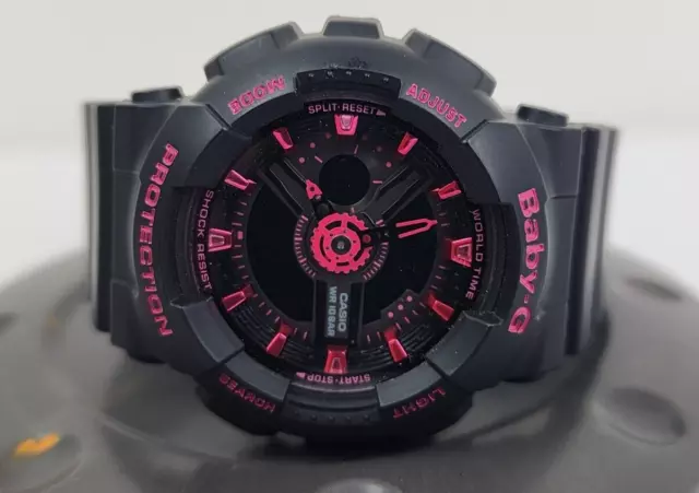 Casio x Girls Generation Baby-G BA111-1A Black Neon Pink Analog Digital Watch 2