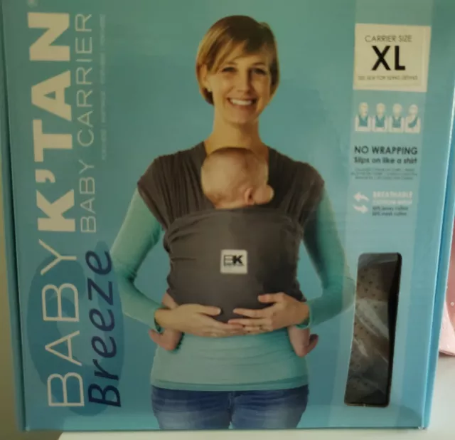 Baby Breeze K'tan Original Baby Carrier Charcoal X-Large XL New in box