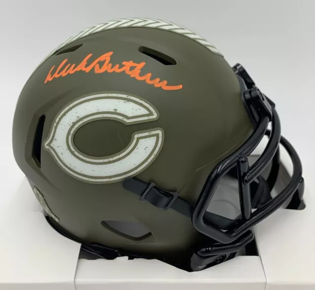 Dick Butkus Autographed Chicago Bears Salute To Service Mini Helmet Jsa Coa