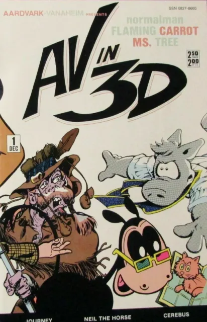 AV in 3D #1 Comic 1984 - Aardvark Vanaheim Comics - Cerebus Flaming Carrot