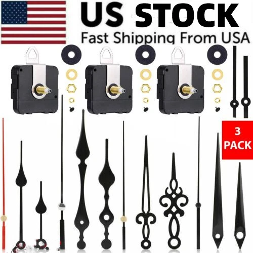 DIY CLOCK MOVEMENT Quartz Mechanism Wall Replacement Repair Tool Parts