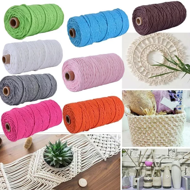 Cotton Rope Weaving Braided Colored Crafts Curtains Table Runners Twisted