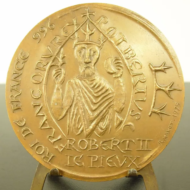 Medalla Sello De Rey Franco Robert II El Pius Dinastía Capetos 72MM Honor