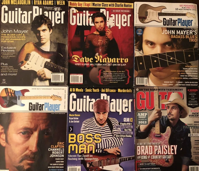 GUITAR PLAYER MAGAZINES John Mayer, Eric Clapton, Dave Navarro, Brad